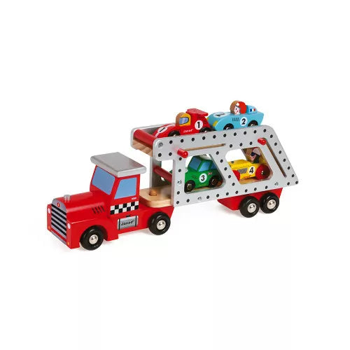 Camion bisarca con 4 vetture