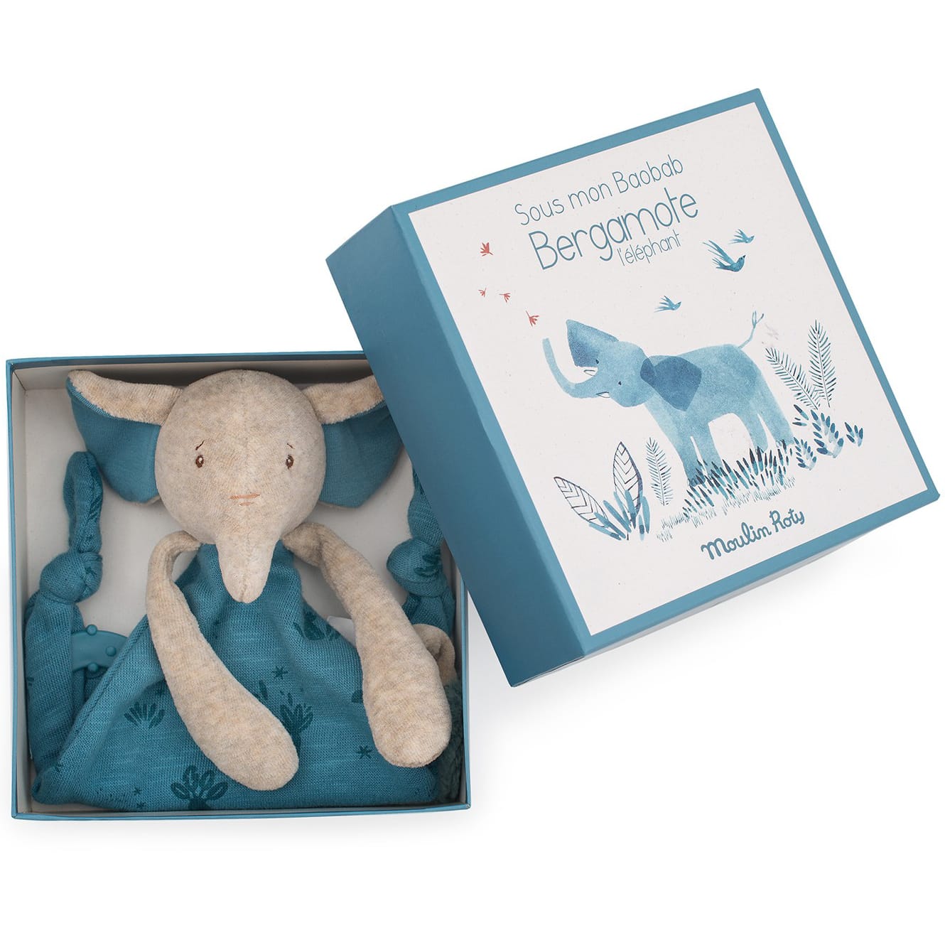 Doudou elefante con scatola