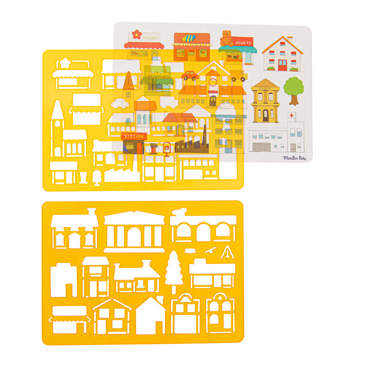 Set di stampini per disegnare La città