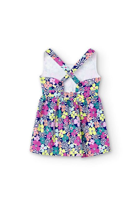Vestito cotone stampa a fiori