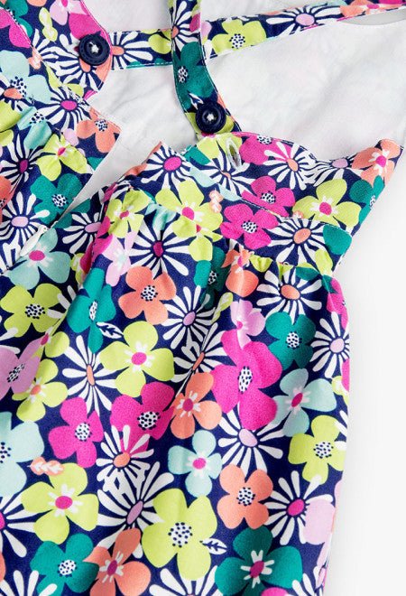 Vestito cotone stampa a fiori