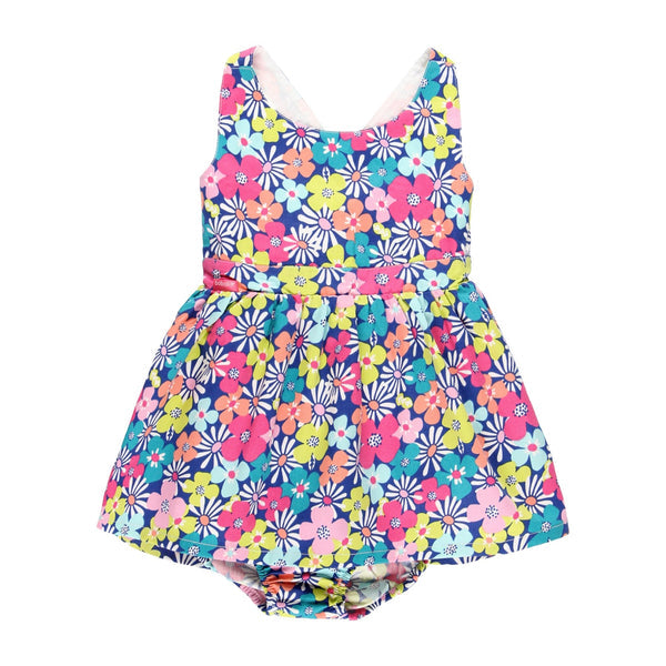 Vestito cotone stampa a fiori