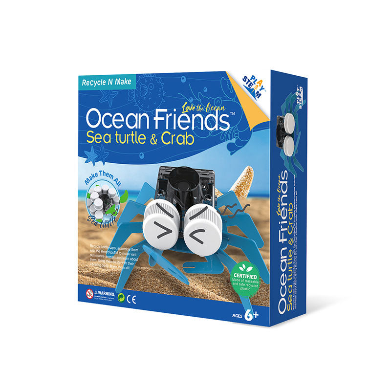Ocean friends, sea turtle & crab