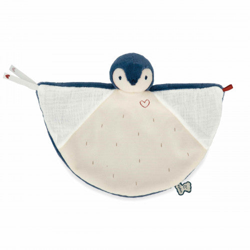 Doudou pinguino blu