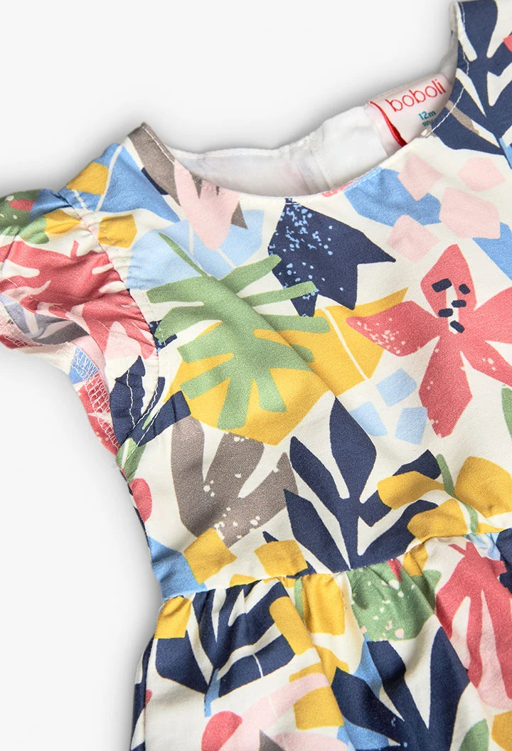 Vestito satin con fiori