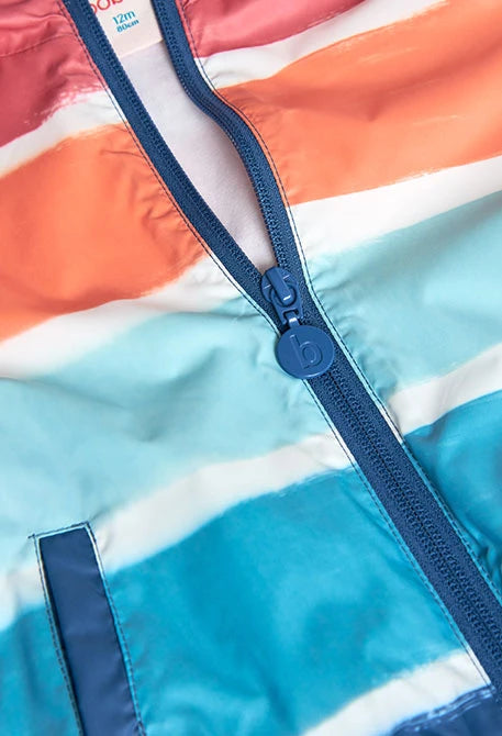 Parka in tessuto tecnico righe