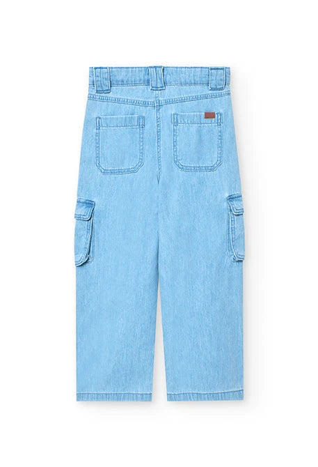 Pantalone cargo denim