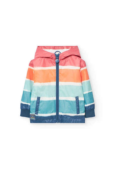 Parka in tessuto tecnico righe