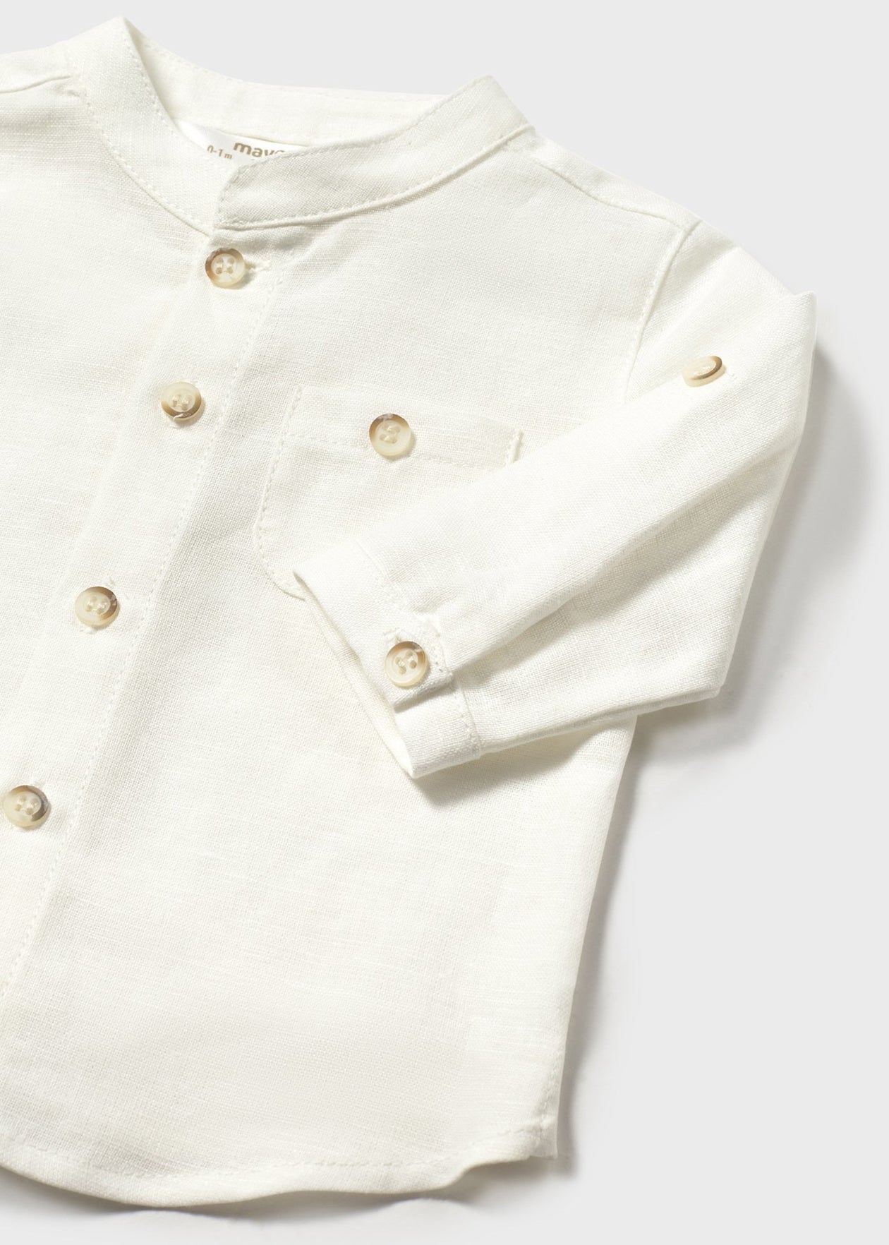 Camicia manica lunga colletto coreana