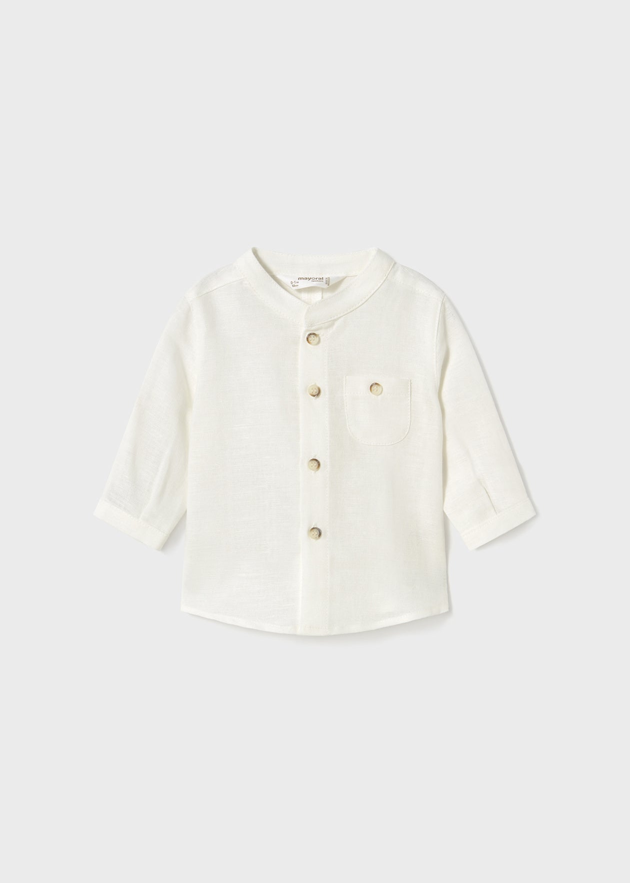 Camicia manica lunga colletto coreana