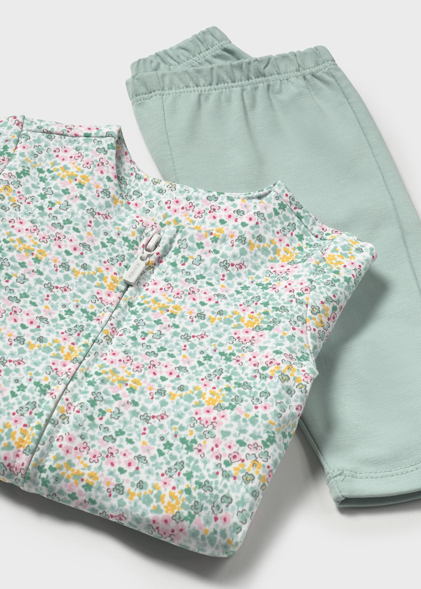 Tuta con maglietta fiori