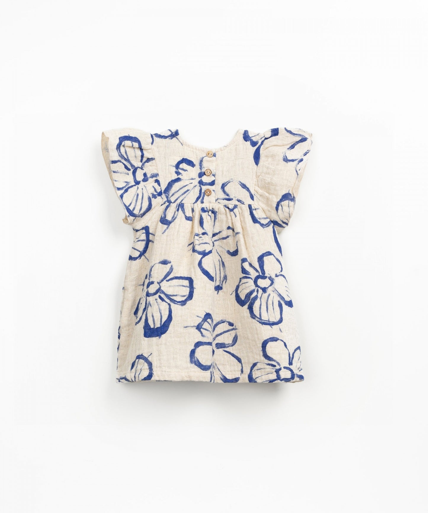 Vestito in lino con stampa floreale