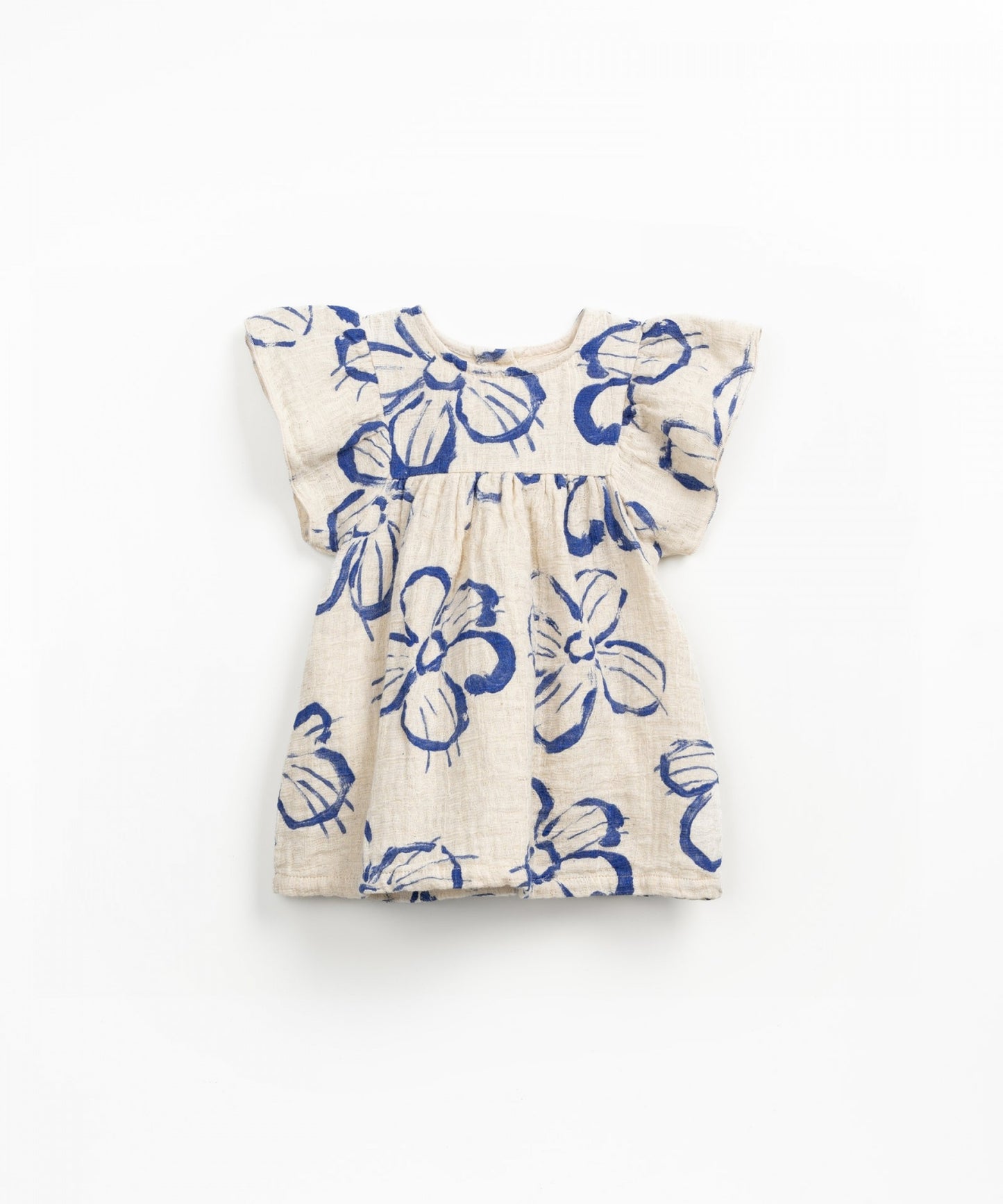 Vestito in lino con stampa floreale