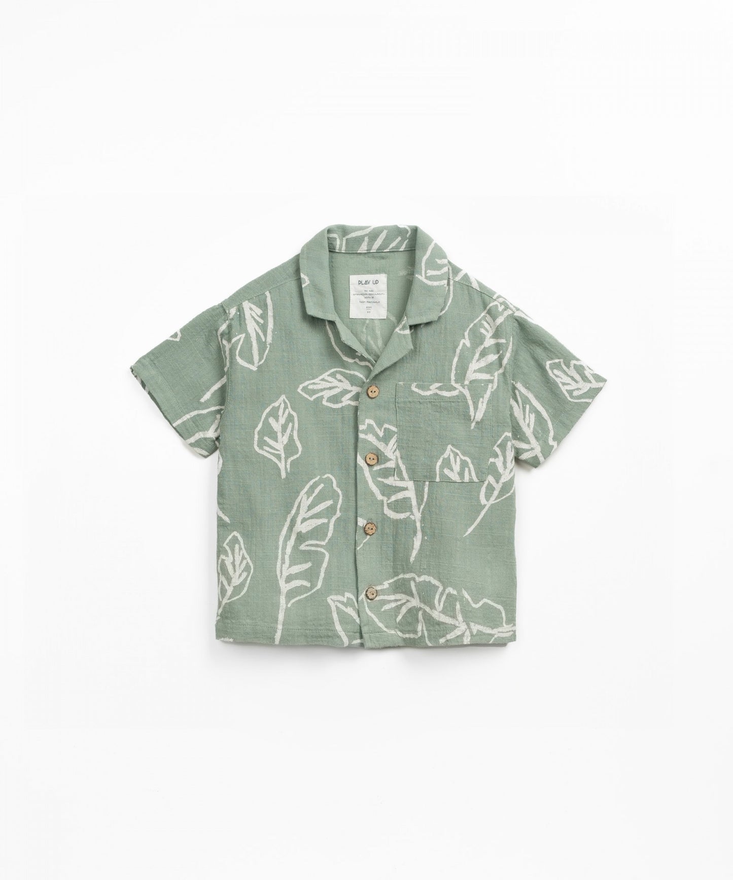 Camicia con stampa a foglie