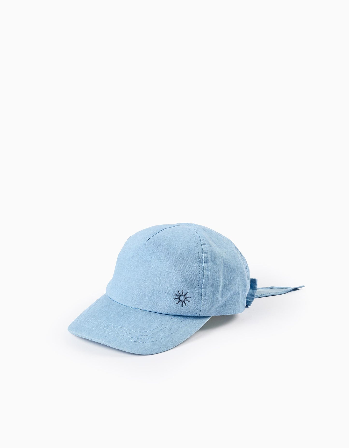 Cappellino in denim con fiocco