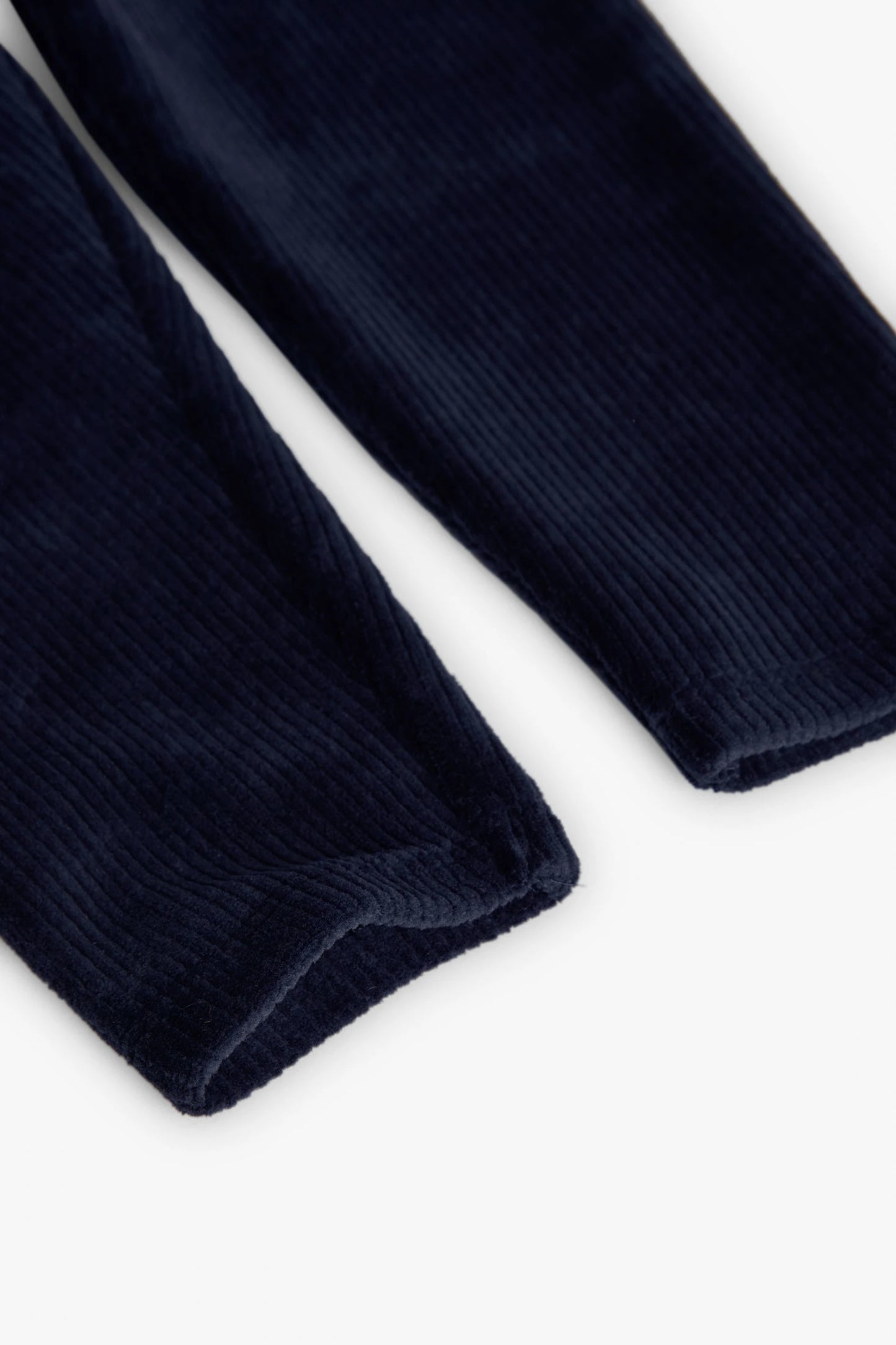 Leggings blu in velluto
