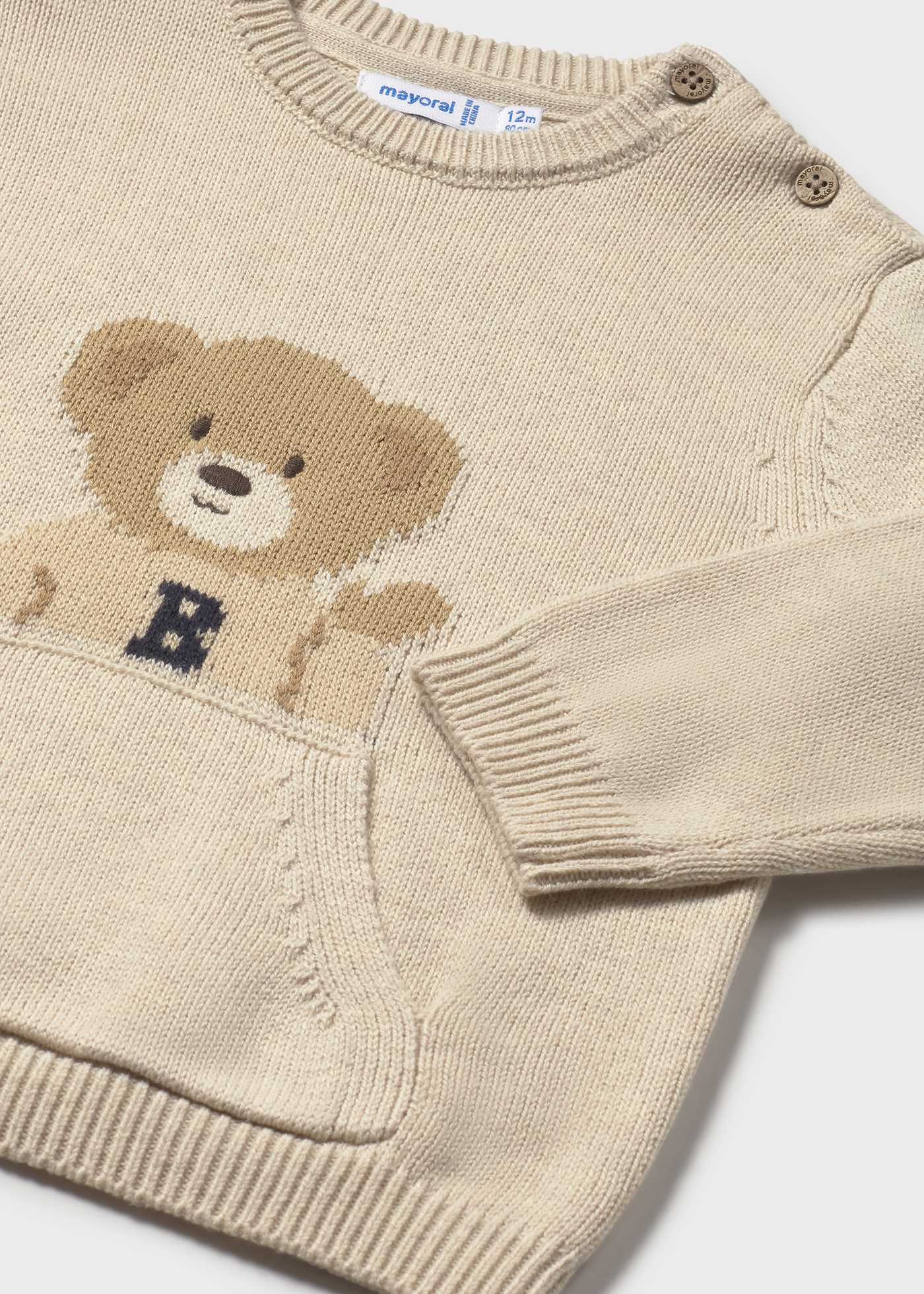 Maglione orso con tasca