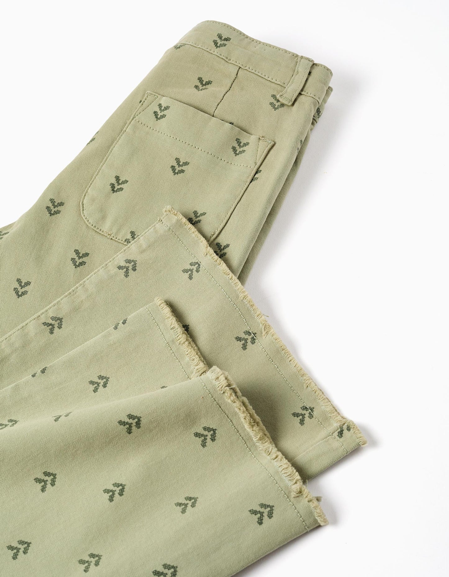 Pantaloni con motivo floreale