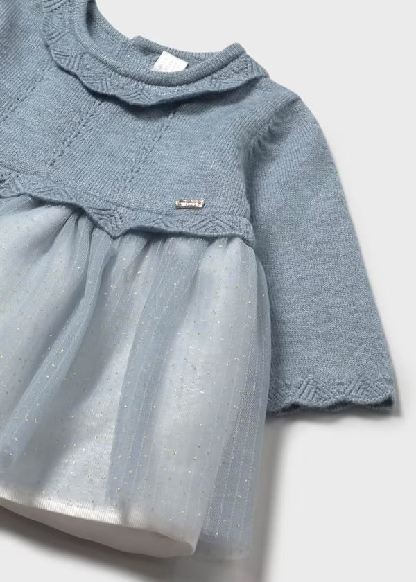 Vestito tricot e tulle