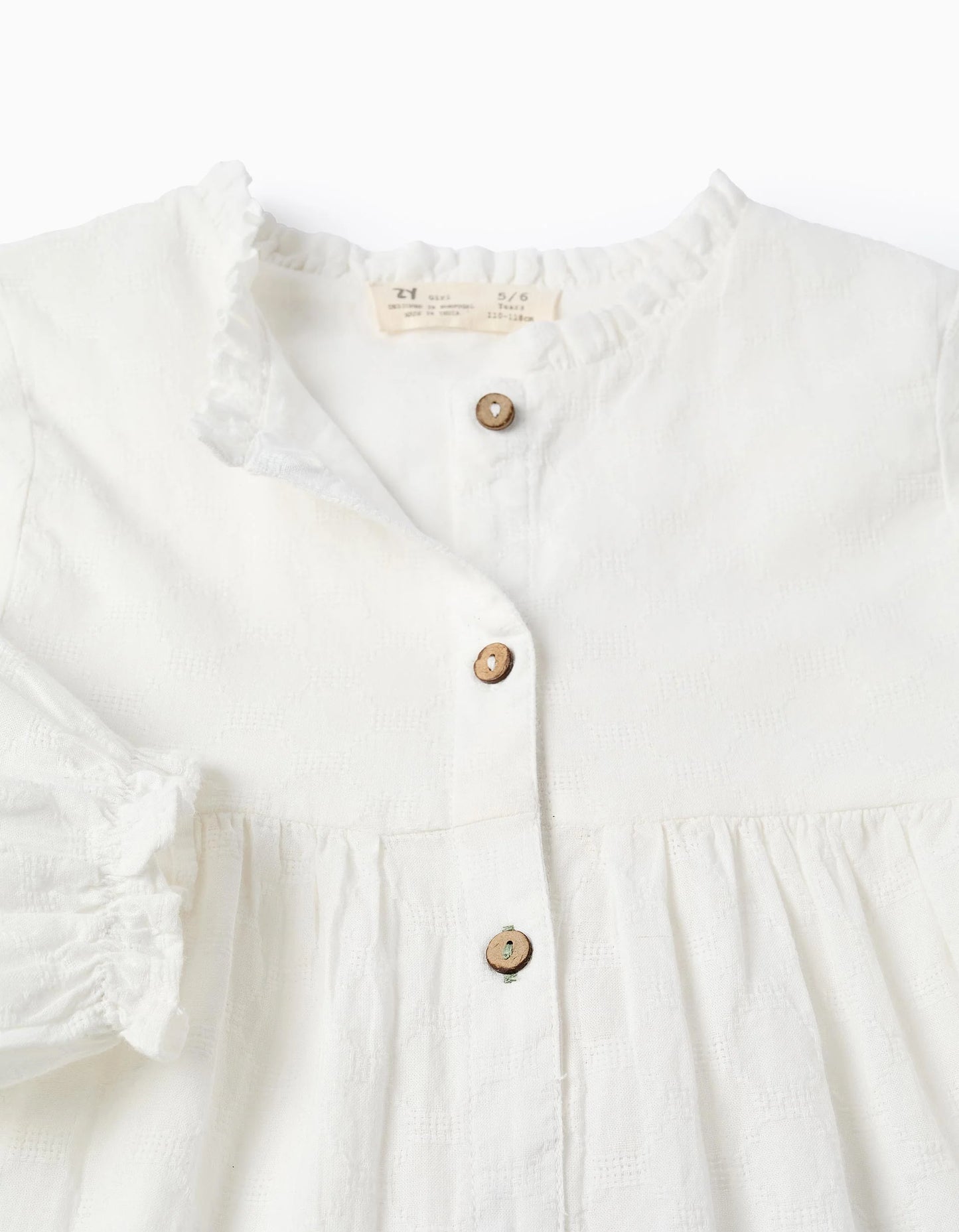 Camicia in cotone con volant