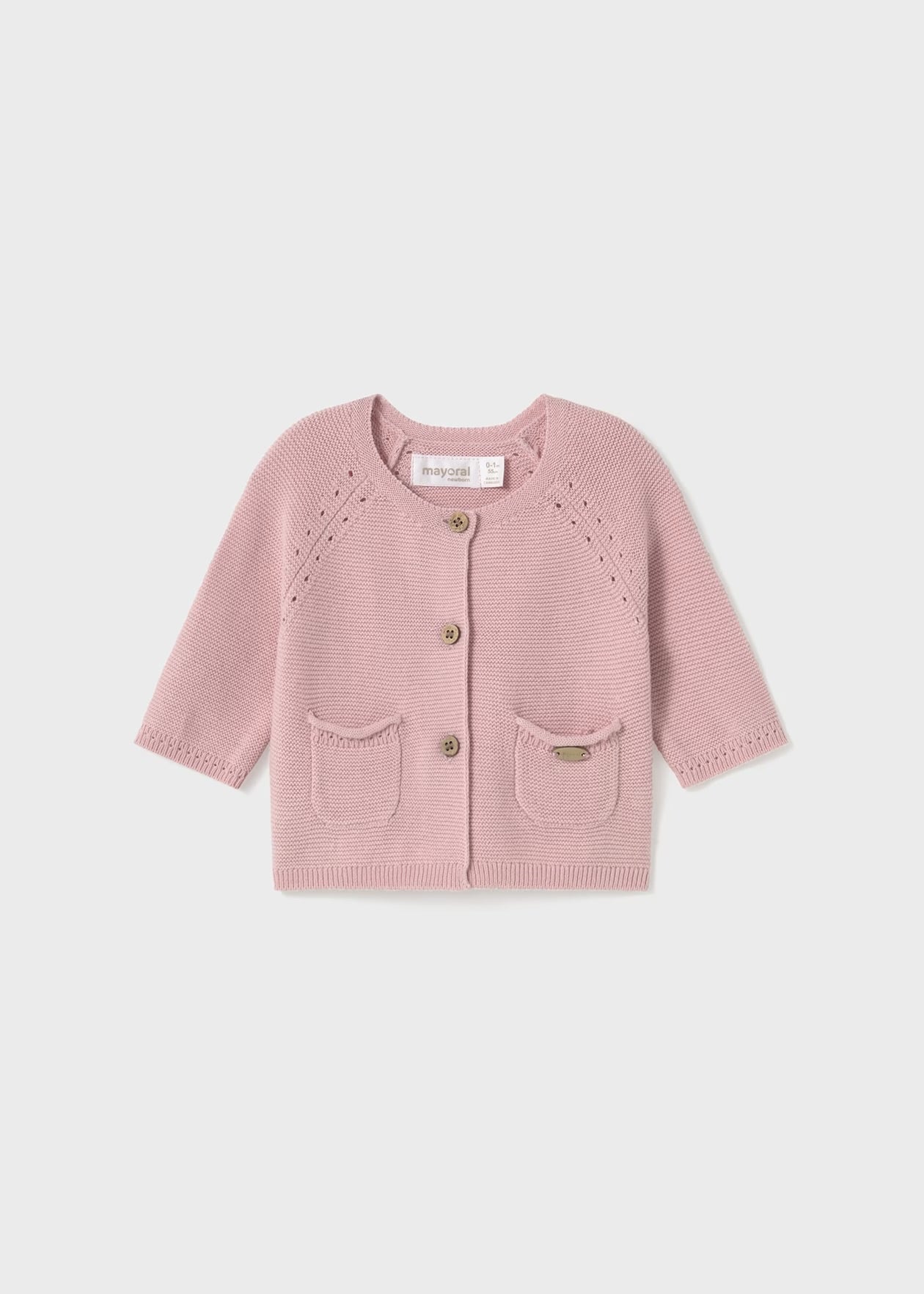Cardigan tricot con bottoni