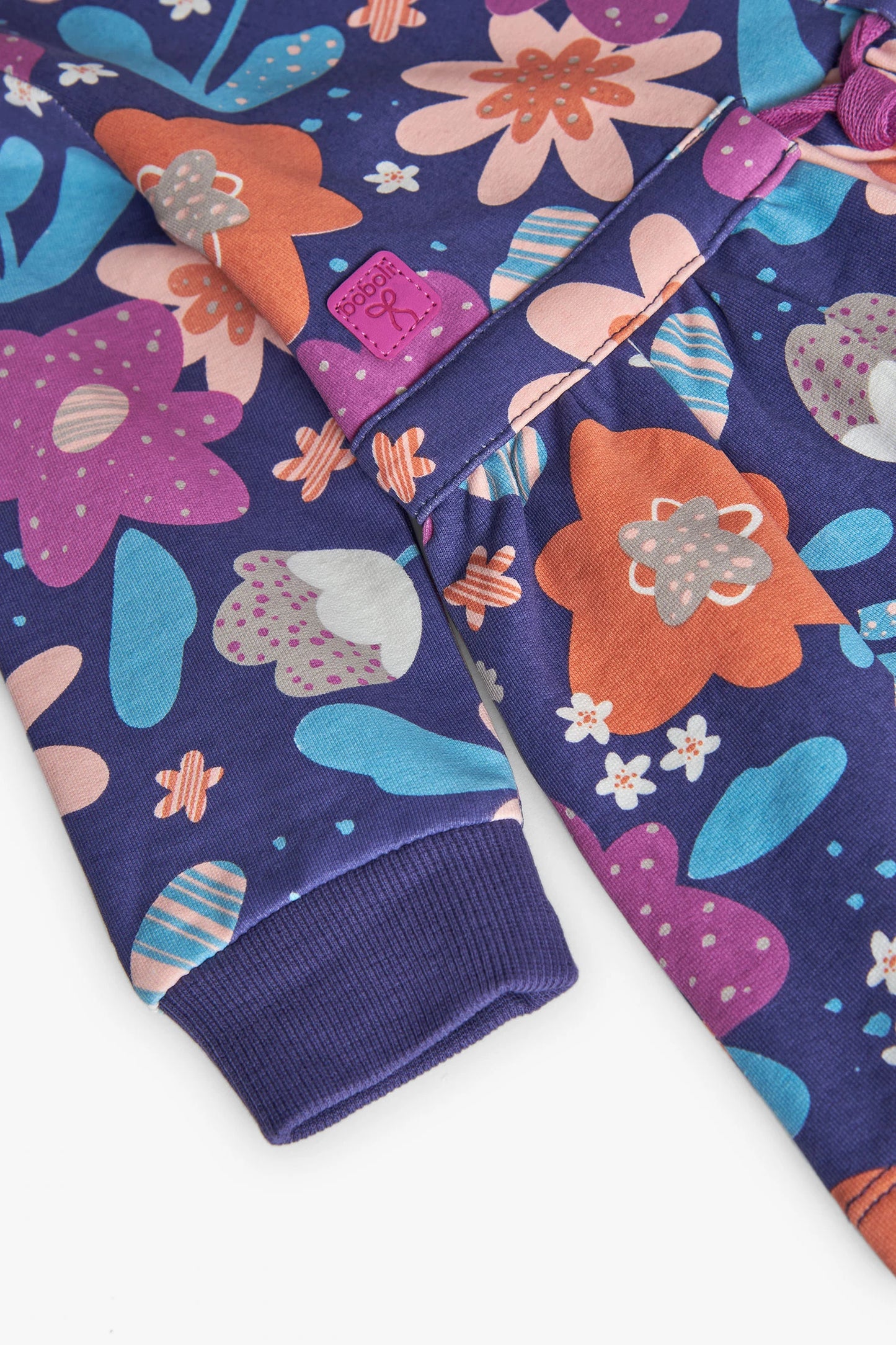 Vestito in felpa a fiori