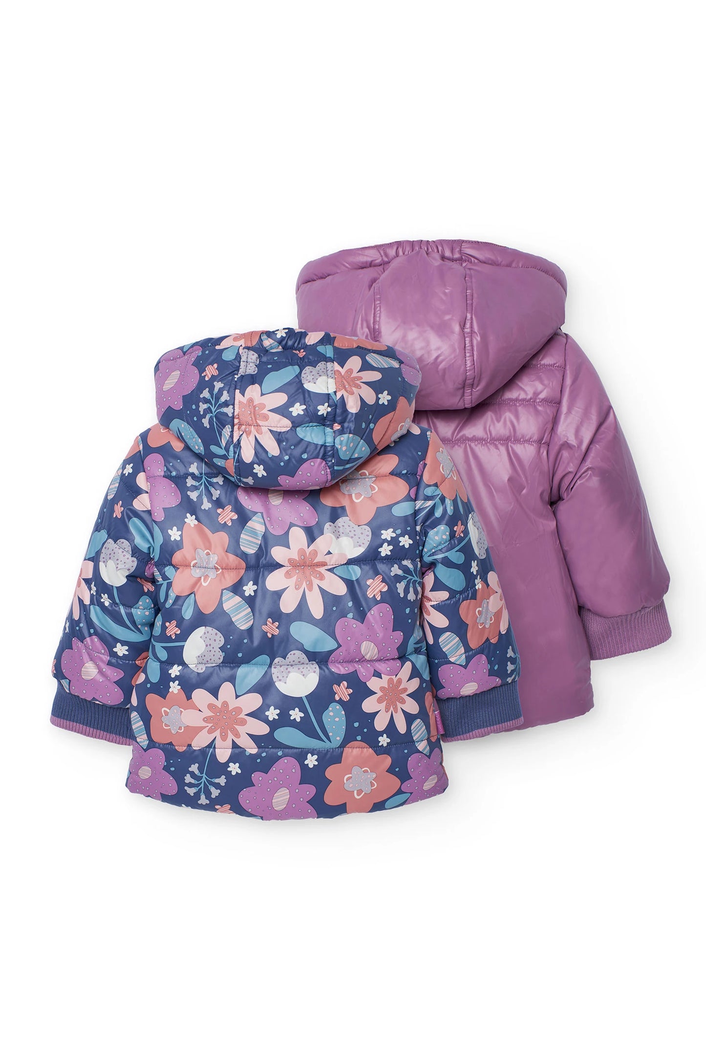 Parka reversibile a fiori