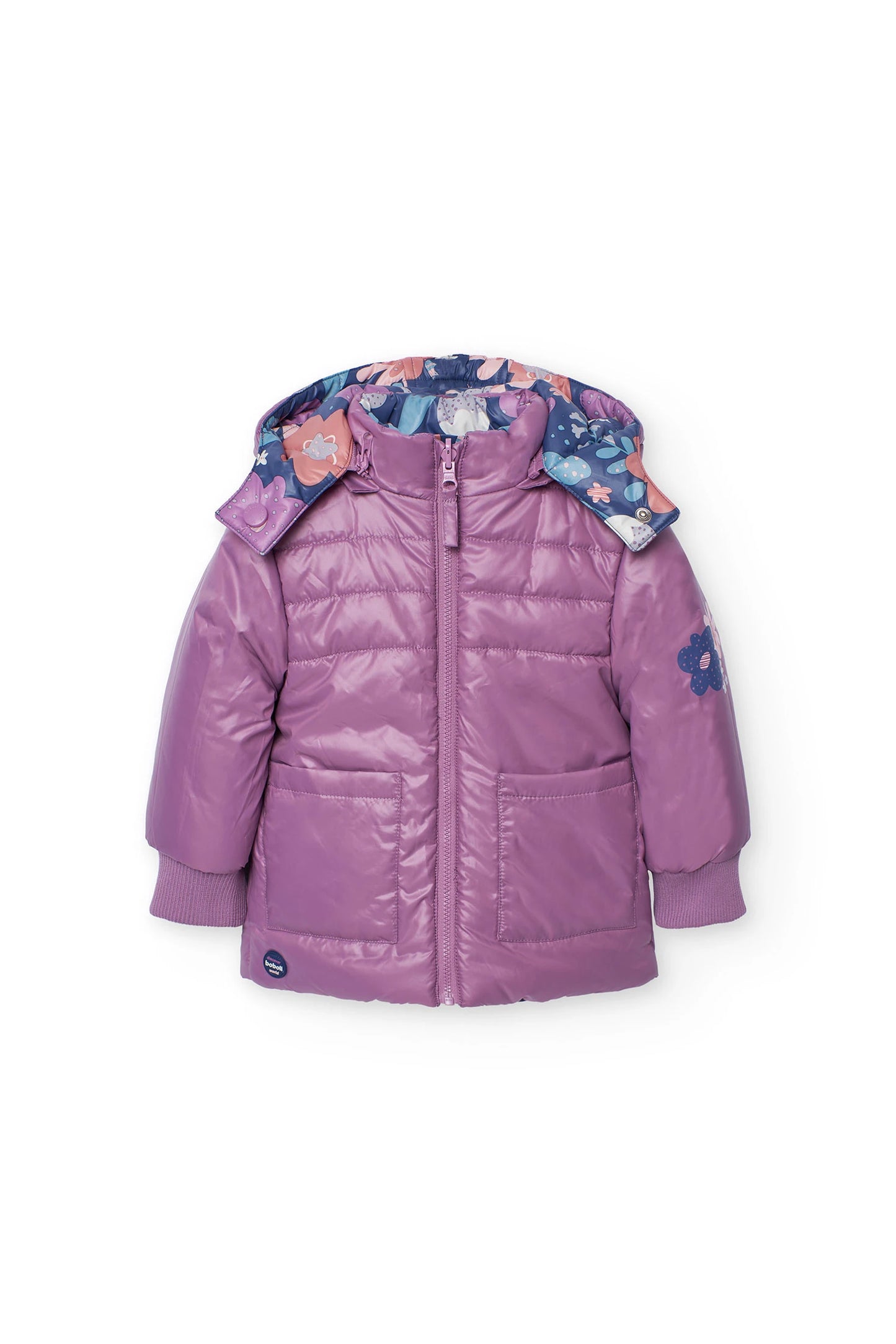 Parka reversibile a fiori