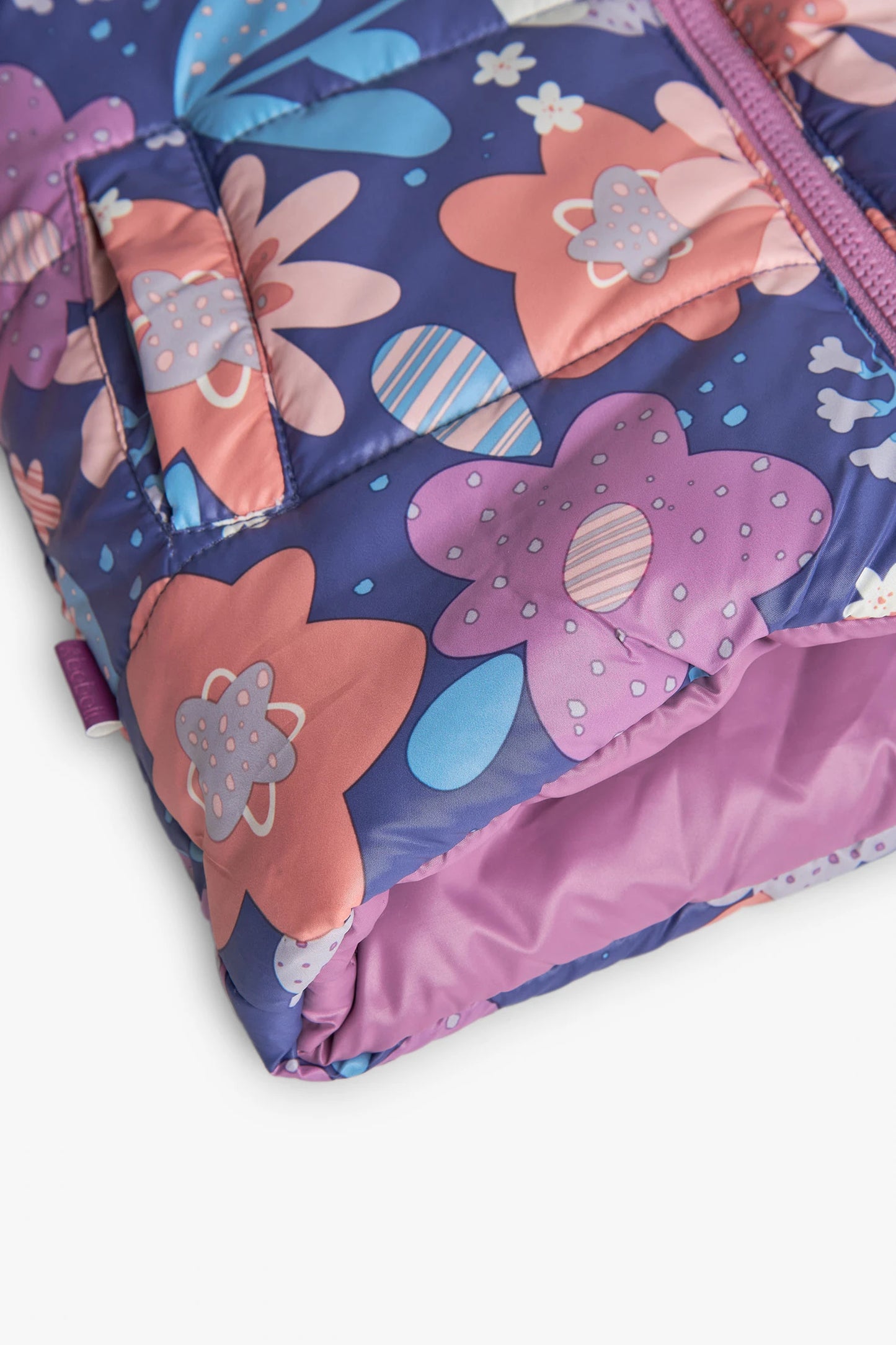Parka reversibile a fiori