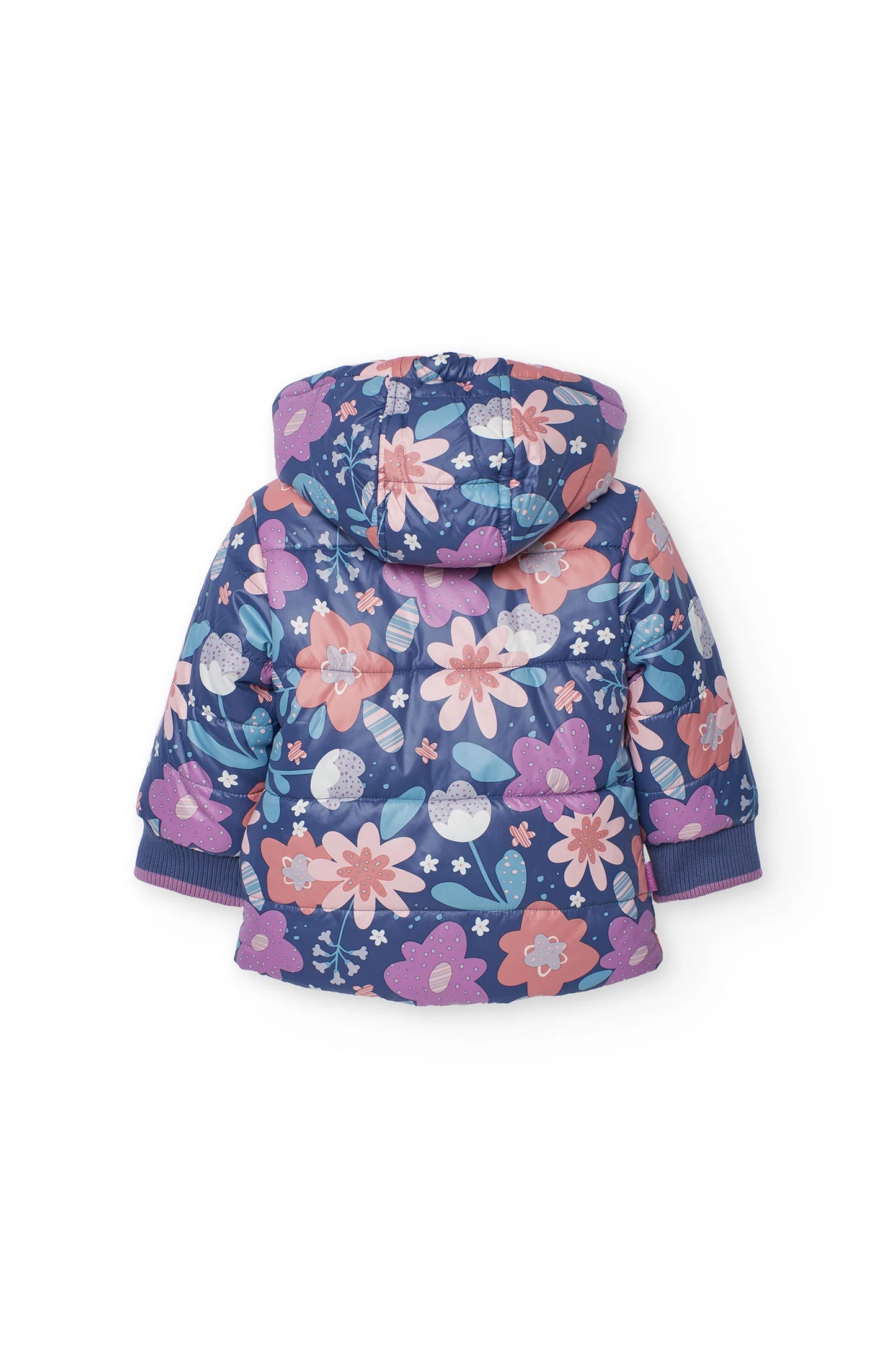Parka reversibile a fiori