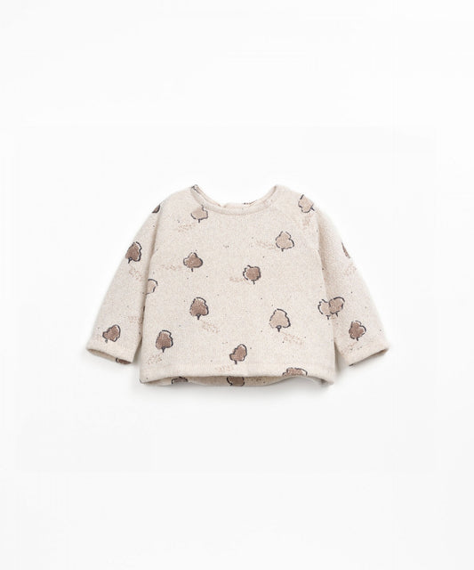 Felpa in maglia con stampa