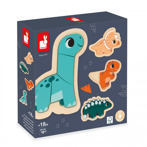 immagine di JURJ05824 - 4 Puzzle Evolutivi Dino