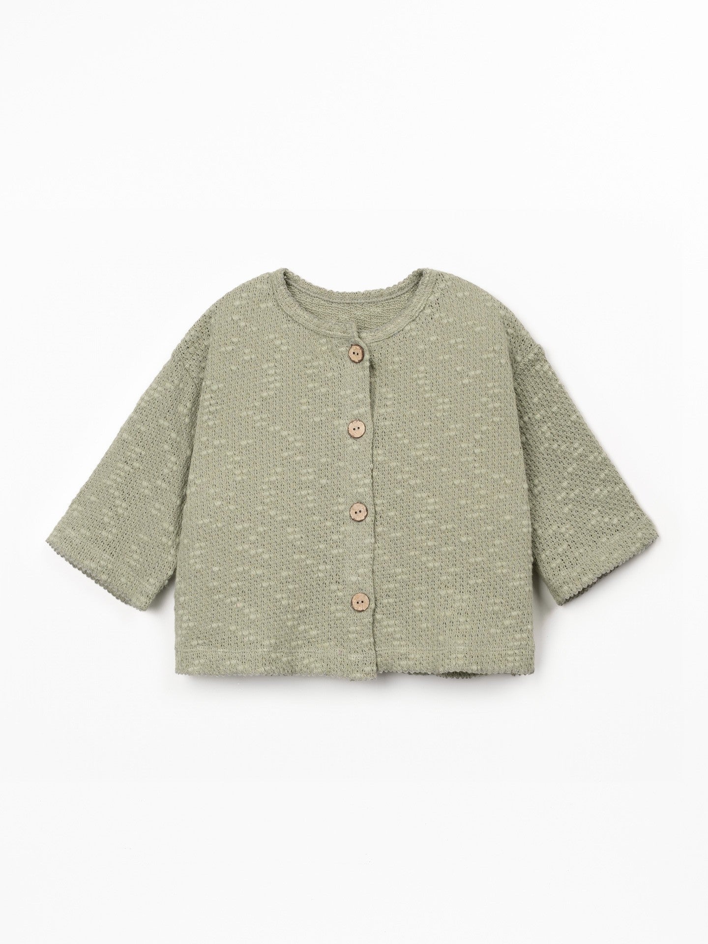 Cardigan con bottoni in cocco