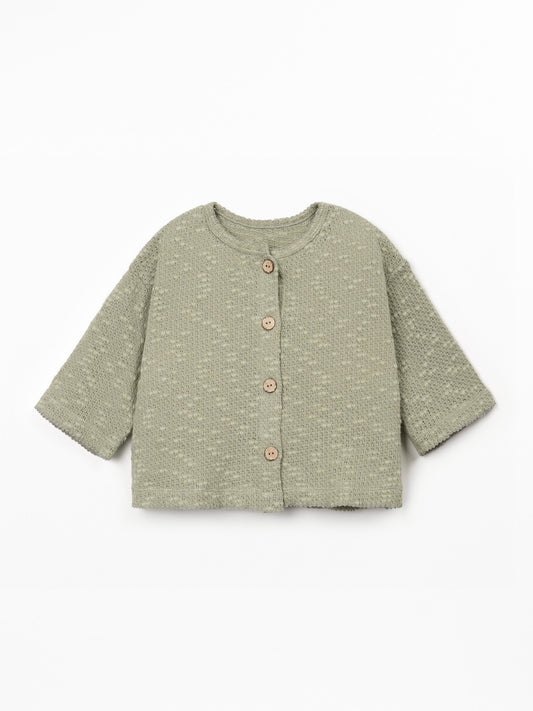 Cardigan con bottoni in cocco