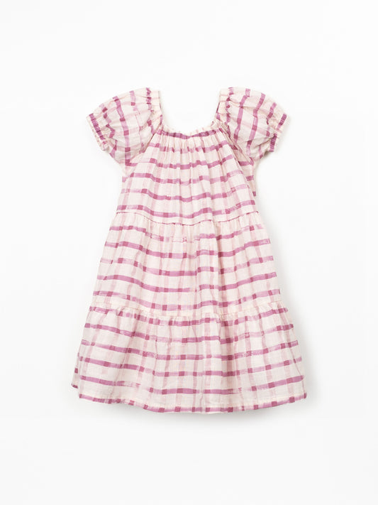 Abito con stampa a quadri