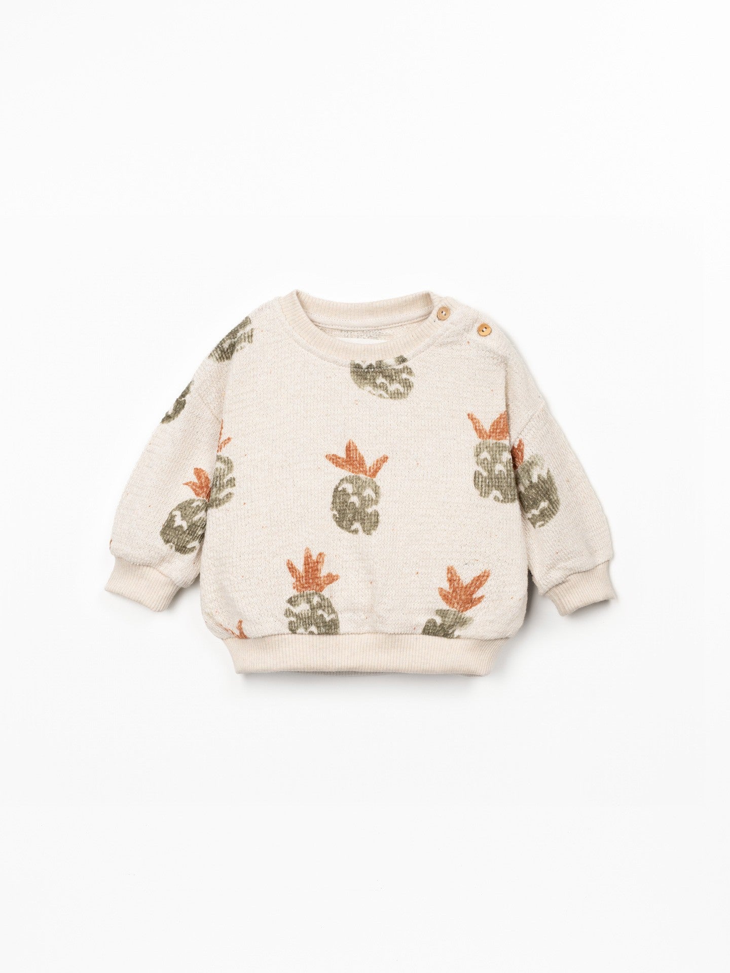 Felpa in maglia con stampa di ananas