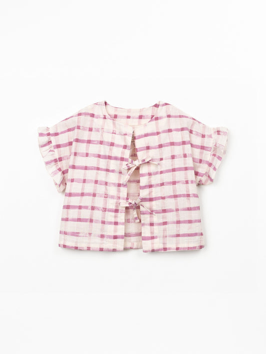 Camicia con stampa a quadri