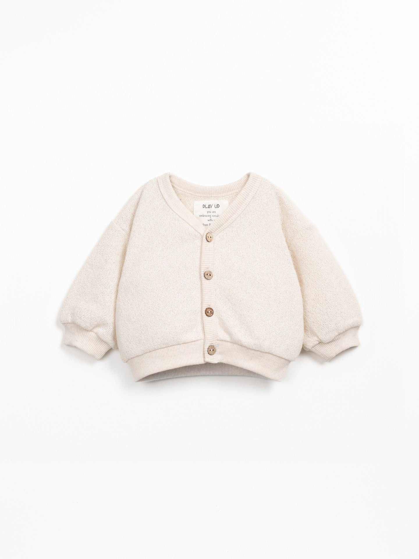 Cardigan con chiusura a bottoni in cocco
