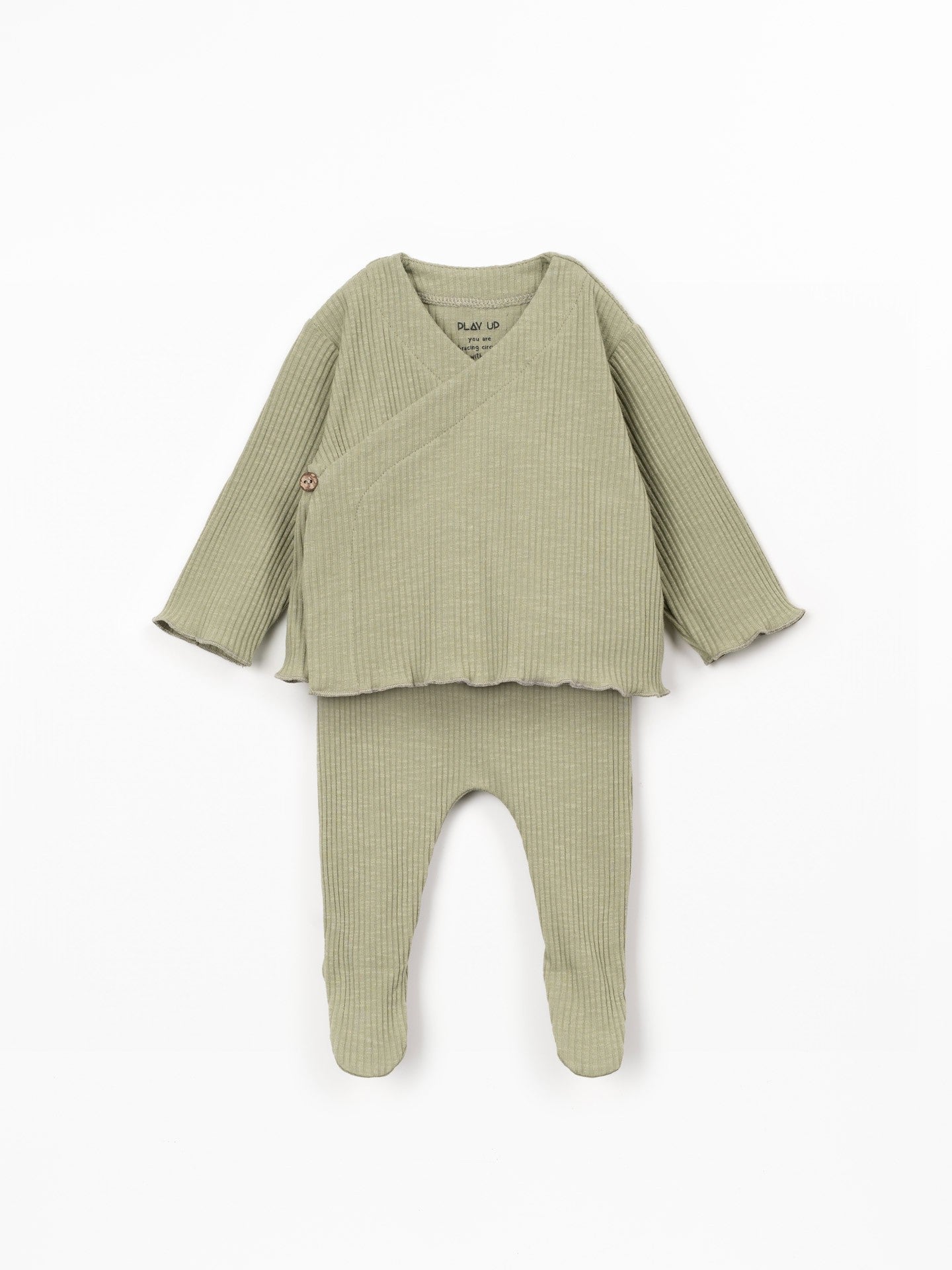 Completo maglia incrociata e pantaloni