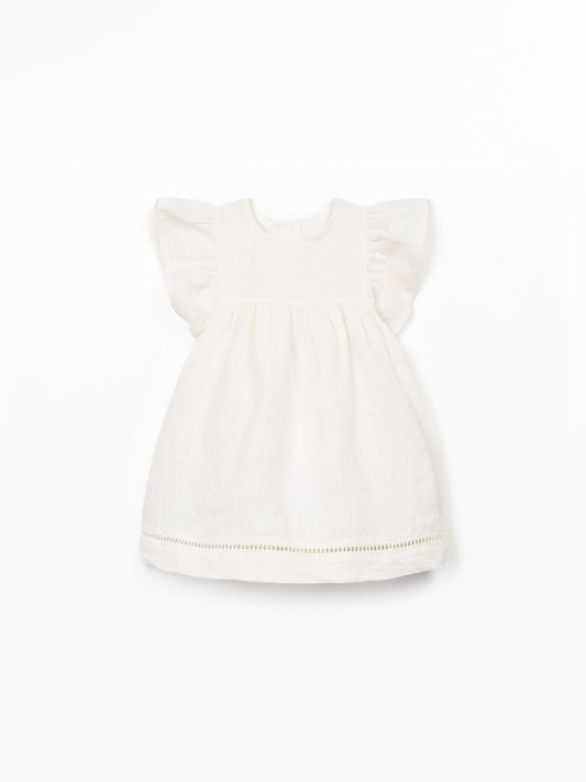Vestito con ,manica arricciata