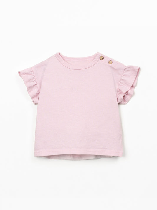T-shirt con manica arricciata