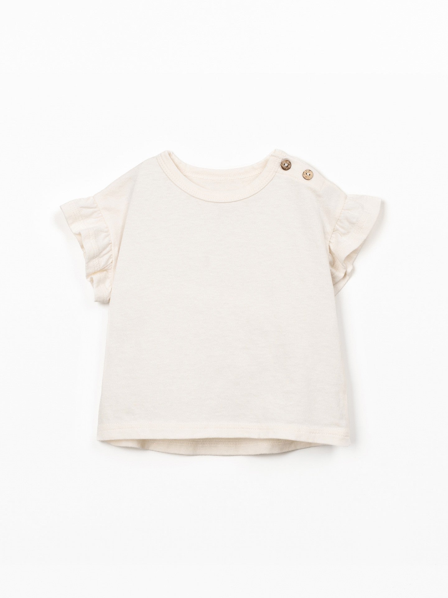 T-shirt con manica arricciata