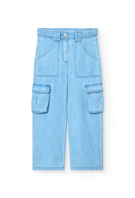 Pantalone cargo denim