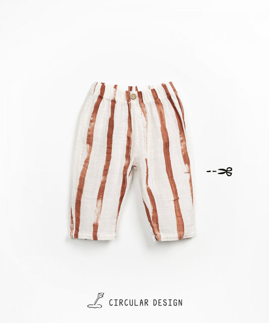 Pantalone con stampa a righe