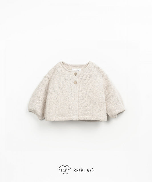 Cardigan con maniche a sbuffo