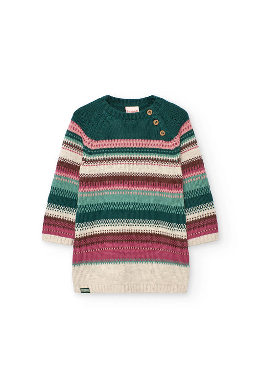Vestito in maglia a righe
