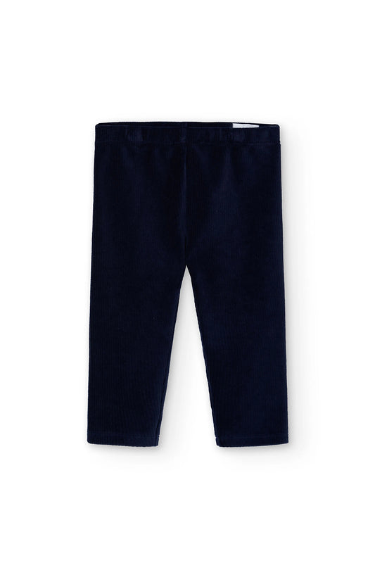 Leggings blu in velluto