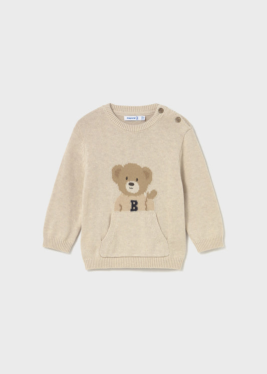 Maglione orso con tasca