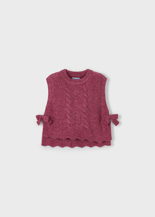 Gilet tricot con fiocchetti
