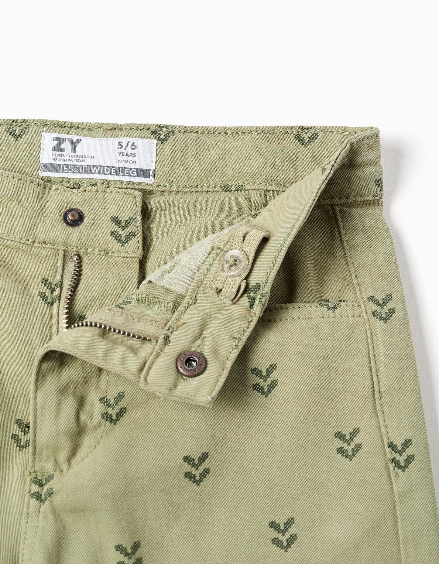 Pantaloni con motivo floreale